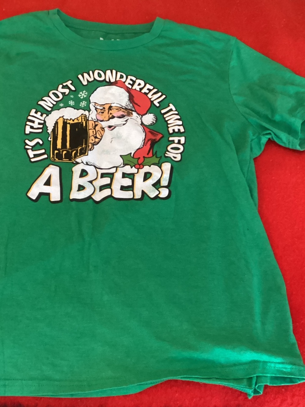 MAD Engine Green Crewneck Tee with White Tag Print